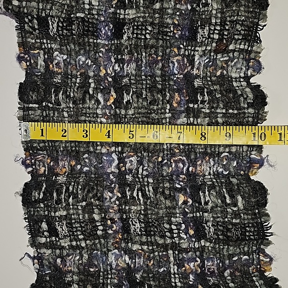 Saldarini 1882 Scarf Como Italy Lana Wool Mohair Plaid Multicolor Cozy Fringe - Picture 12 of 13